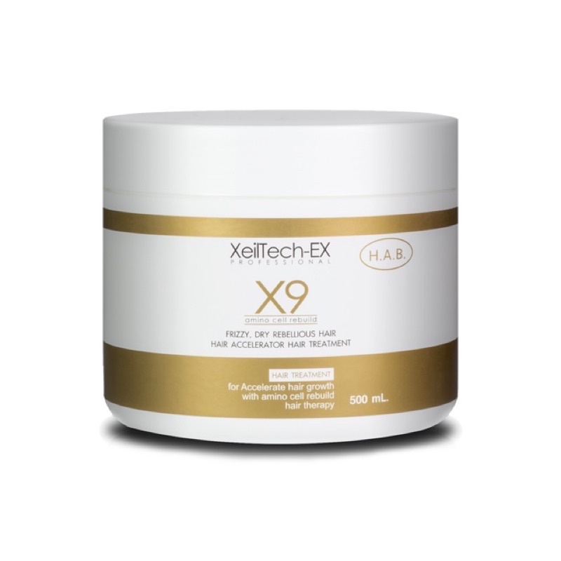 (สั่งในไลฟ์ลด100) ทรีทเม้นท์หมักผมสุดฮิต EVEANDBOY XEILTECH-EX Hair Gold Treatment 500 g.