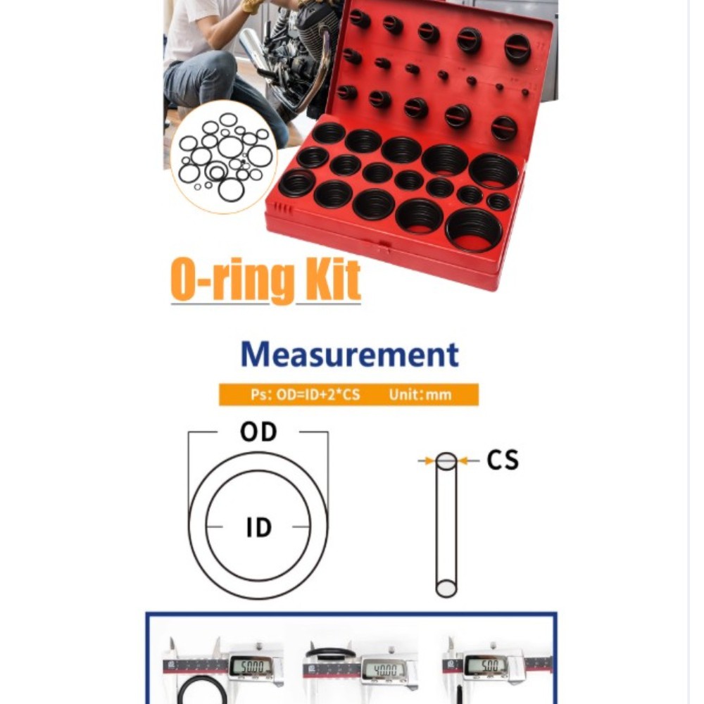 ชุดยางวงแหวน ซีลยาง ยางโอริง 225pcs 30ขนาด O-Ring Assortment Nitrile Rubber Tool Set รูปที่ 3