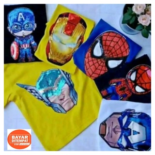 เสื้อยืด พิมพ์ลาย Superhero Led สําหรับเด็ก อายุ 1-8 ปี