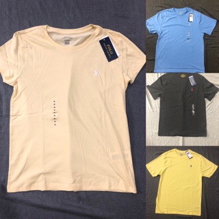 Polo Ralphlauren แท้💯% เสื้อยืดคอกลมม้าเล็ก เสื้อเหลือง วันพ่อ เสื้อฟ้า วันแม่ ยี่ห้อโปโล เสื้อสีฟ้า เสื้อสีเหลือง RL