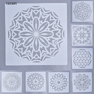 [TAT] 30*30CM Mandala Stencil Painting Floor Wall Template DIY Embossing Album Tool CVX