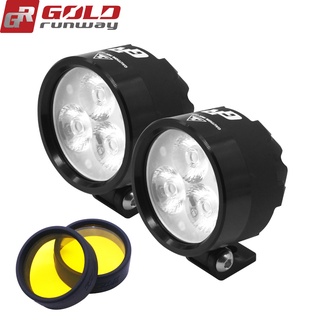 GOLDRUNWAY Moto LED Work Spot Light 18W 2400 Lumen Motorcycle Auxiliary Front Light LED Motorcycle Driving Light