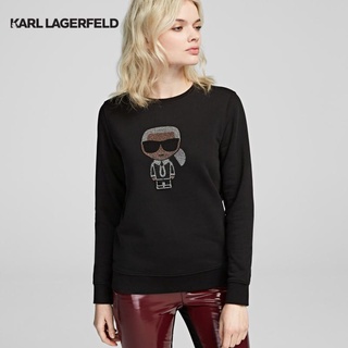 Karl Lagerfeld - K/IKONIK SPARKLE SWEATSHIRT เสื้อกันหนาว (สเวตเตอร์)