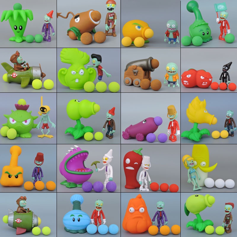 48 Pvz Plants vs. Zombies เกมตัวเลขตัวละครของเล่น PVC ของเล่นเด็ก