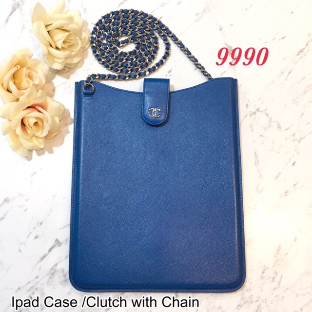 Chanel Ipad Case Clutch with chain