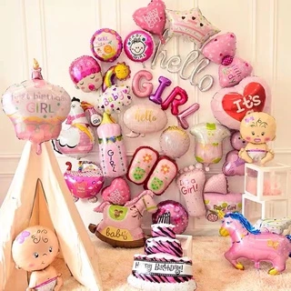 ลูกโป่งWelcomebaby BabyShower ต้อนรับเด็กแรกเกิด ลูกโป่งวันเกิด พร็อพถ่ายรูปเด็กแรกเกิด ลูกโป่งฟอยล์แต่งห้องคลอด