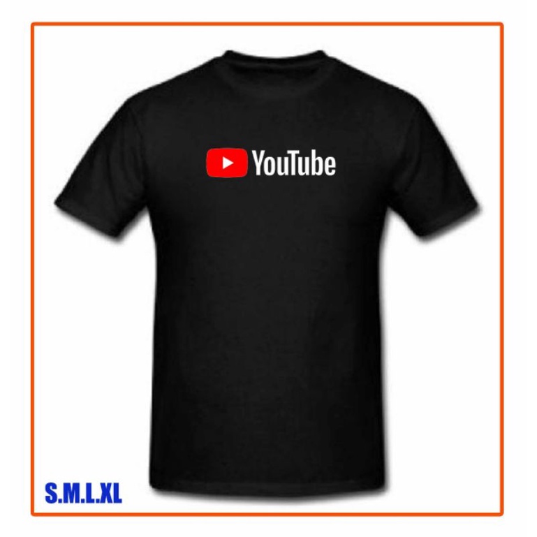 เสื้อยืด DISTRO ADULT, ผ้าฝ้ายพรีเมี่ยม, สกรีนลาย POLIFLEX SCREEN, YOUTUBE DESIGN
