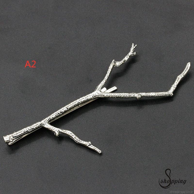 Shopg Vintage Gold Silver Tree Hair Clips Girls Alloy Branch