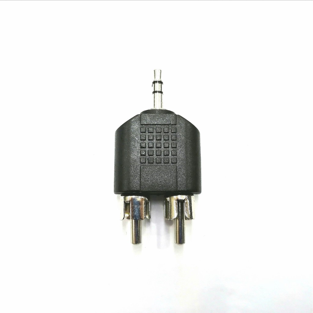 Converter Adapter Jack 3.5mm M Ster To RCA*2 M ตัวแปลงเสียงแจ็ค 3.5มม. Ster ออก RCA*2