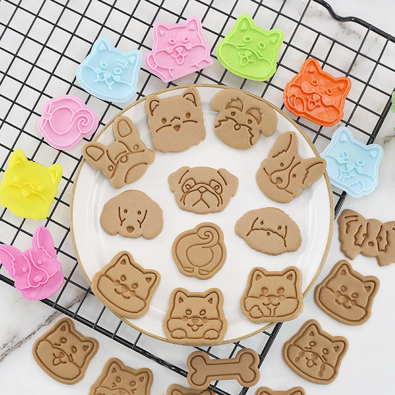 แม่พิมพ์ตัดคุ้กกี้ บิสกิต รูปการ์ตูนสุนัขน่ารัก 3D DIY