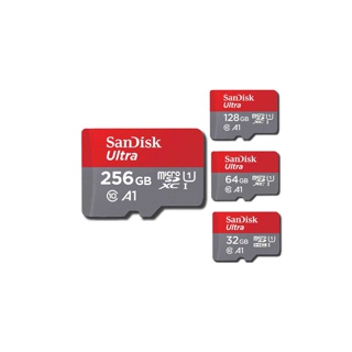 Sandisk Ultra microSD Card ความเร็ว 100MB/s ความจุ 32GB 64GB 128GB 256GB Class10 A1เมมโมรี่การ์ด การ์ดหน่วยความจำ