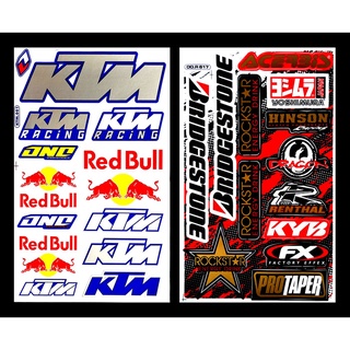 สติกเกอร์ติดรถ กระทิงแดง BRIDGESTONE KYB คุณภาพสูงสติกเกอร์ สติกเกอร์แต่งซิ่งรถมอเตอร์ไซค์ บิ๊กไบค์ รถยนต์ หมวกกันน็อค