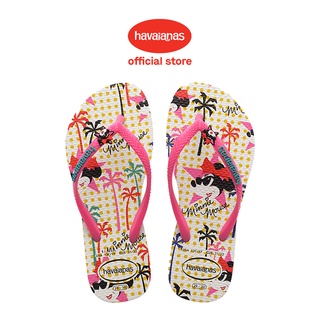 Havaianas รองเท้าแตะ ลายดิสนีย์ สีขาว ชมพู สําหรับเด็ก