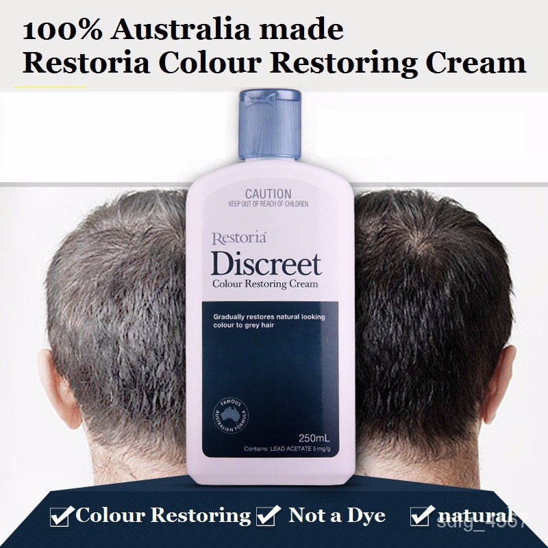 พร้อมส่ง Restoria discreet Colour Restoring Cream ครีมแต่งผมดำเรสโตเรีย น้ำมันใส่ผมดำ เรสโตเรีย 250ml