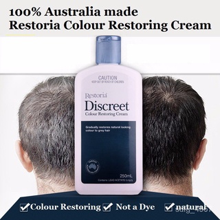 ✅พร้อมส่ง Restoria discreet Colour Restoring Cream ครีมแต่งผมดำเรสโตเรีย น้ำมันใส่ผมดำ เรสโตเรีย 250ml