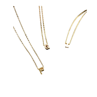 whisper.ring - You And Me Alphabet Necklace (A-Z) สร้อยจี้ตัวอักษร เสตนเลส ชุบทองคำ 14k