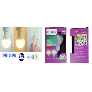 Philips หลอด LED SceneSwitch 8W ขั้ว E27 แสงเดย์ไลท์ + วอร์มไวท์ (4 ดวง)