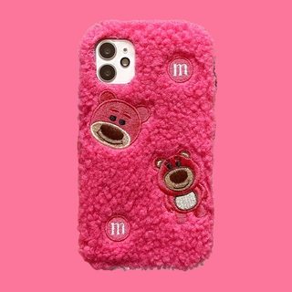 ❥ Plush OPPO A94 A37 A57 A39 A59 A73 A79 A83 A5 A3s A7 A12 A5s A71 A8 A31 2020 Soft Phone Casing Case Oppo A1K A9 A5 2020 A52 A92 A92s A72 A53 2020 A32 A15 A55 A93 Phone Case Cute Cartoon Strawberry Bear Girl Phone Cases