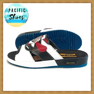 Walker รองเท้าแตะชายวอคเกอร์ รุ่น M4912 สีกรม รองเท้าหนังแท้ by Pacific Shoes