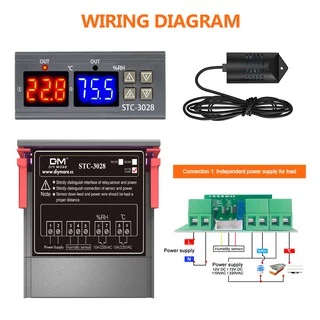 【พร้อมส่งจากไทย/COD】STC-3028 /STC 1000เครื่องควบคุมความชื้นและอุณหภูมิ AC 110-220V DC 12V DC 24V 10A จอแสดงผล LED แบบคู่