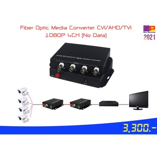 Fiber Optic Media Converter CVI/AHD/TVI 1080P 4CH (No Data)