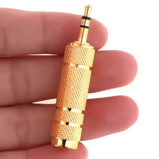 อะแดปเตอร์แปลงหัวต่อสายสัญญาณเสียง Gold Plated 3.5mm to 6.5 mm (1/4 inch) Male to Female Stereo Adapter