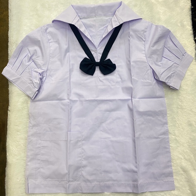 เสื้อนักเรียนหญิง ปกทหารเรือ ทรงศิริ ราคาไม่รวมคอซอง (มีบิลเบิกโรงเรียน)