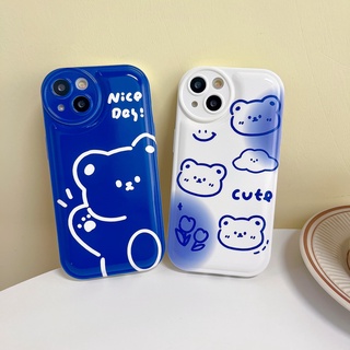 เคสโทรศัพท์ซิลิโคน TPU แบบนิ่ม ลายหมีสีฟ้า สําหรับ Huawei P30 P40 NOVA 5T 7i 9 SE 8 9SE 7SE 7 4 P20 Mate 20 30 PRO Y9S Y9 Prime 2019