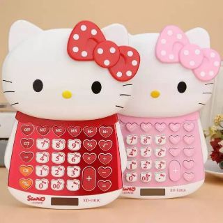 Hello Kitty เครื่องคิดเลขไฟฟ้า พลังแสงอาทิตย์ มี 2 สี ราคาชิ้นละ 250 บาท