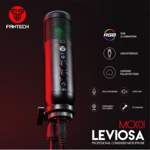 FANTECH Leviosa Microphone MCX01 ไมค์ Professional Condenser Microphone RGB ไมโครโฟน
