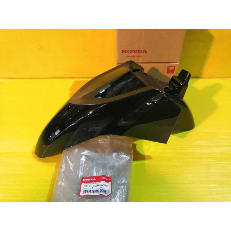 บังโคลนหน้าคลิก125i สีดำเงาตรงรุ่นแท้ Click125i รุ่นเก่า แท้เบิกศูนย์HONDA ส่งฟรี 61100-KZR-600ZC