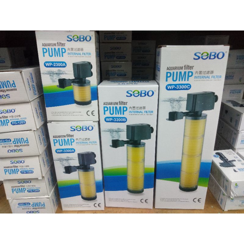 ปั๊มพ่นฟองอากาศในตู้ปลาช่วยกรองน้ำใสในตู้ป่าSOBO WP2300A.WP3300A
