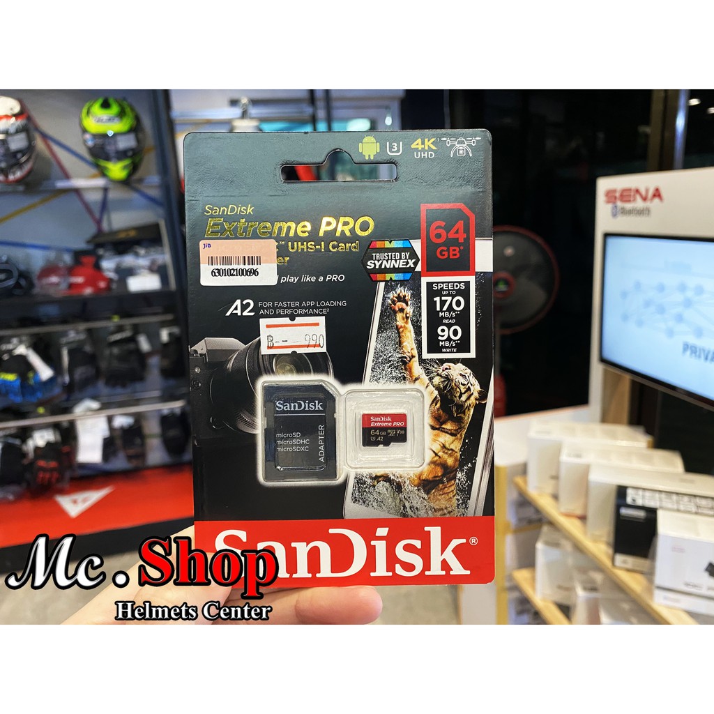 SanDisk Extreme Pro SD Card Memory Card และ micro SD ขนาด 64GB ความเร็ว อ่าน 95MB/s เขียน 90MB/s (SD