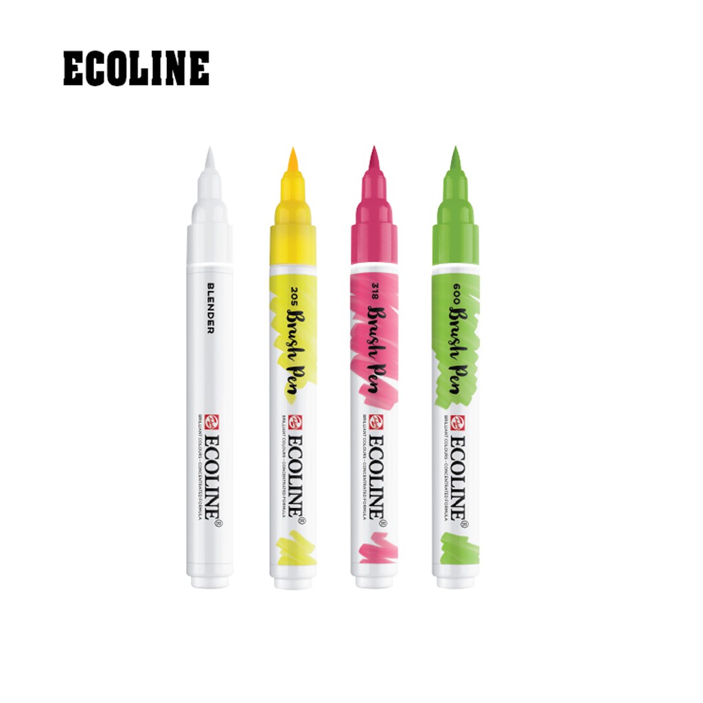 set ชุด Ecoline​ brush ​pen 10 แท่ง เลือกสีเอง / ปากกาสีหมึก​  / ปากกาหัวพู่กัน