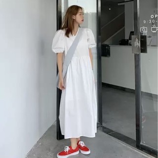 [2885] เดรสยาวทรงปล่อย
