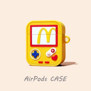 เคสหูฟังบลูทูธไร้สาย ซิลิโคนนิ่ม ลายเกมบอย McDonalds สําหรับ airpods 1 2 3 pro