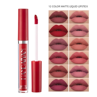 Handaiyan ลิปสติกลิปกลอส Velvet Matte Nude ติดทนนานป้องกันน้ํา