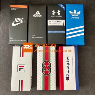 ถุงเท้าแบบดี⚡️set 5คู่1กล่อง⚡️ แบรนด์ข้อสั้น กีฬา งานCotton แฟชั่น พร้อมส่งZKSOCKS
