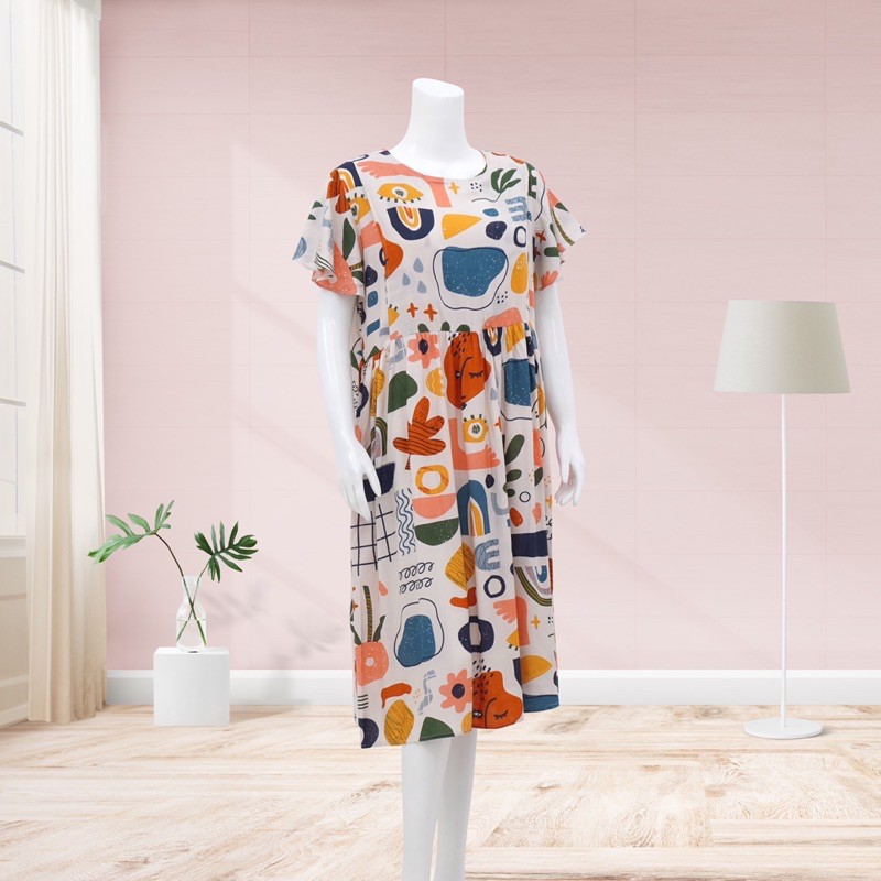 Lunaci White Aztec Kina Dress