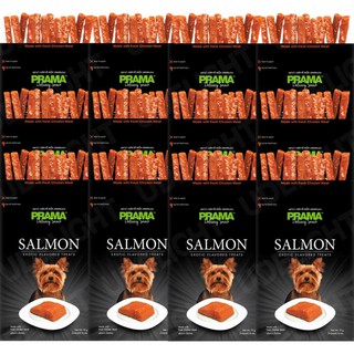 ขนมสุนัข PRAMA Stick รสแซลมอน 70 กรัม (12 ซอง) PRAMA Dog Treat Salmon Flavor Dog Snack 70g (12 pouches)