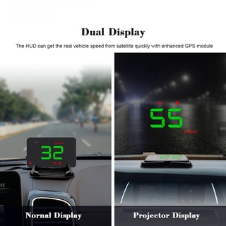 A5 hud ดาวเทียม ใหม่ล่าสุด GPS มาตรวัดความเร็วรถยนต์ hud head up display KM/h MPH สําหรับรถยนต์ จักรยาน รถจักรยานยนต์ รถยนต์ อุปกรณ์อัตโนมัติ