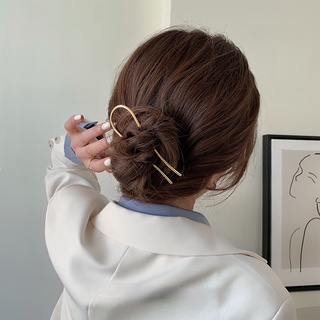 1 Pc Metal U-shaped Hairpin / Girls Simplicity Hair Pins / Fashion Elegant Hair Accessories