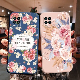 เคสโทรศัพท์มือถือ ทรงสี่เหลี่ยม ลายดอกไม้ หรูหรา สําหรับ Realme C25S C15 C12 C11 Realme 8 Pro 7 X7 Pro 5i 6i