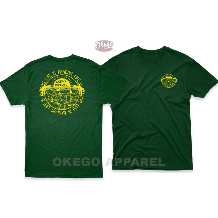 เสื้อยืด LIFE IS RANDOM STREET WEAR STONE OKEGO APPAREL TSHIRT 420 TSHIRT SURF TSHIRT SKATE COTTON