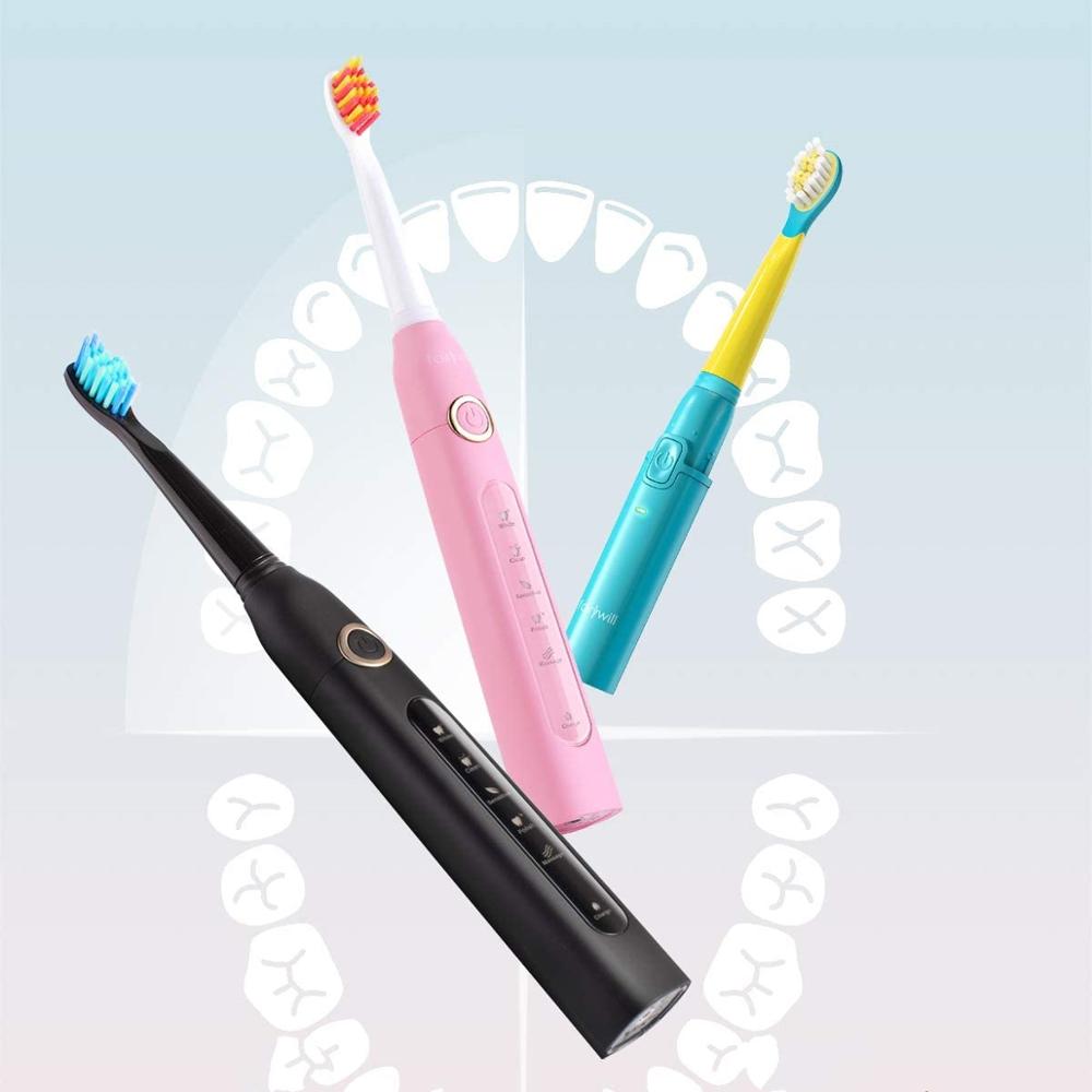 Fairywill Electric Sonic Toothbrush Fw 507 01 Family Kit With 3 Powerful Rechargeable Whitening Toothbrush And 10 Br 1 151