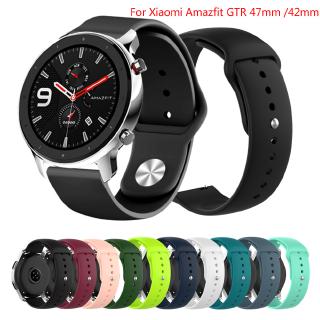 สายนาฬิกาข้อมือซิลิโคน สําหรับ Xiaomi Amazfit GTR 4/3/3Pro / GTR 2/2E/2eSIM / GTR 47 มม./42 มม. 20 มม. 22 มม.