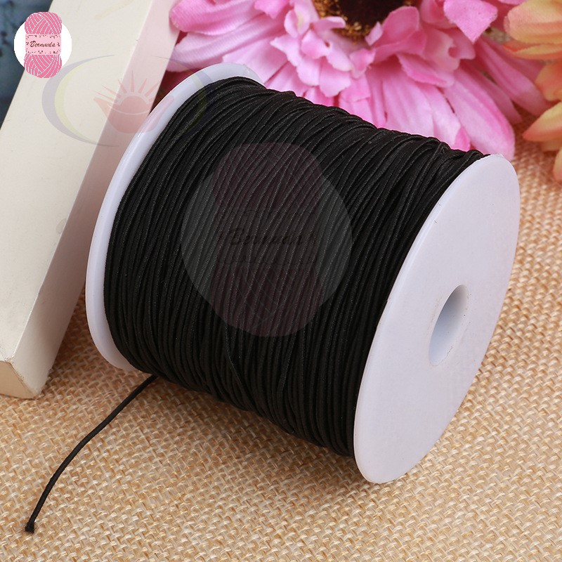 เชือกยางยืด ญี่ปุ่น 1.0 mm.(ยางทอ1เส้น) #ร้อยลูกปัด ✂ม้วนใหญ่ 100 เมตร 🧵#ยางยืด - รูปที่ 3