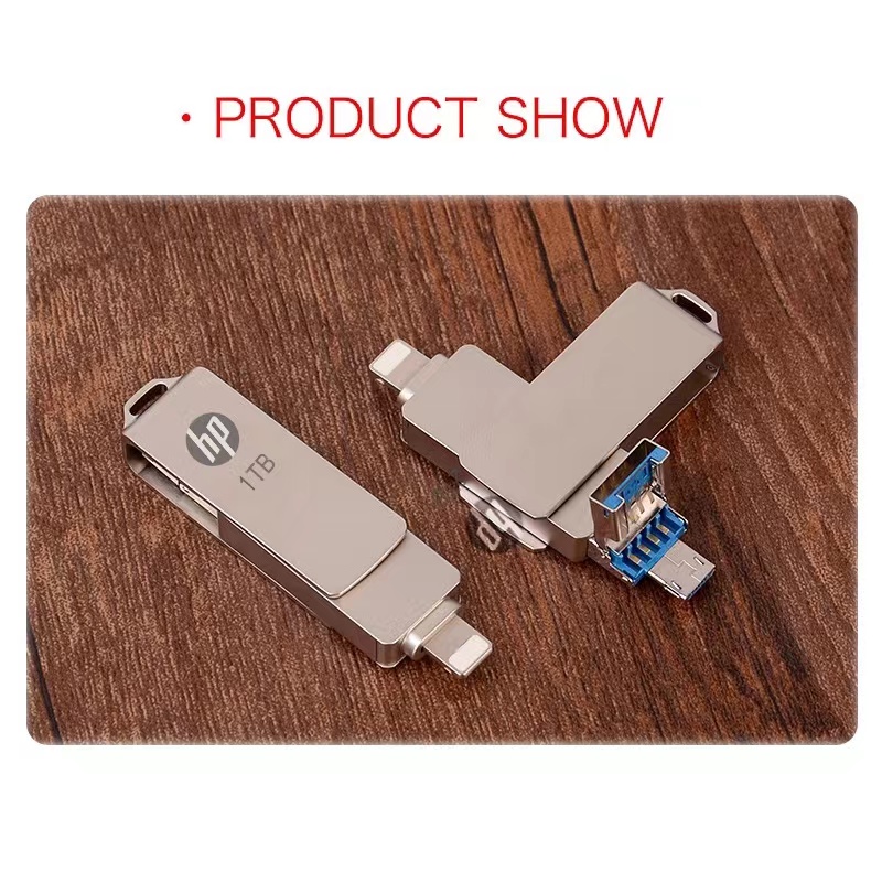 Hp แฟลชไดรฟ์ OTG โลหะ USB 1TB 32GB OTG แฟลชไดรฟ์ USB 3.0 สําหรับ ios/Android