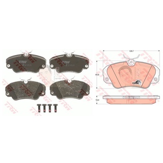 GDB957 ผ้าเบรค-หน้า(TRW) (เนื้อผ้า COTEC) OPEL OMEGA B