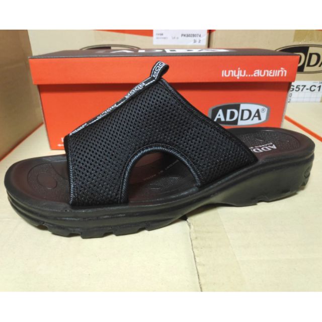 รองเท้าแตะผู้ชาย ADDA PU พื้นหนา หน้าผ้า 7H09